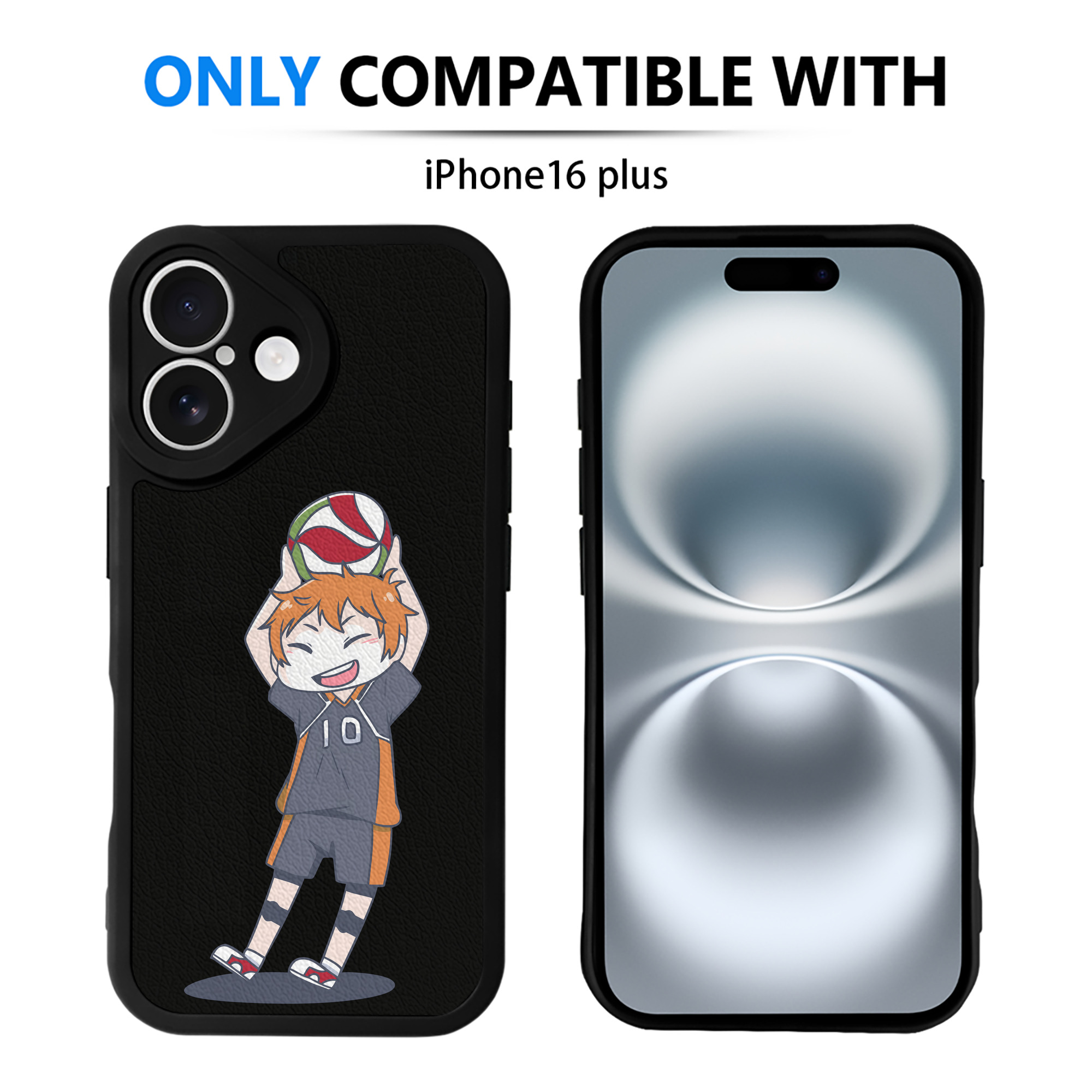 （画像用） ハイキュー!! Haikyu!! 【iPhone 16シリーズ対応】シリコンスマホケース（レザー調） 材質：シリコン
